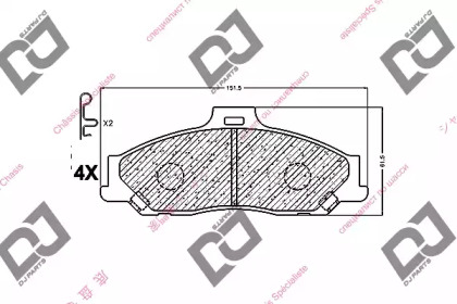 Комплект тормозных колодок DJ PARTS BP1235